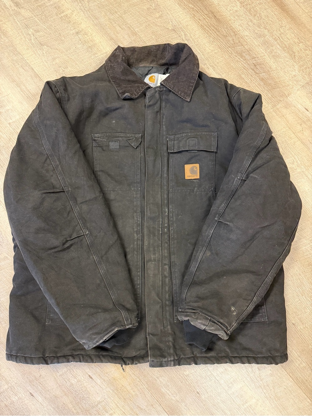 Vintage 1999 Carhartt Men's Black Duck Detroit Jacket C260NX